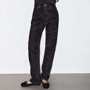 ZARA RELAXED MID WAIST JEANS ZW COLLECTION